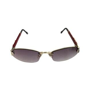 Brighton Misty Handmade  Women's Sunglasses Red/Black/Silver Leather Frames Only